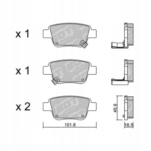 GALFER/SDT 2199800 klocki hamulcowe