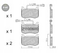 GALFER/SDT 21100600 klocki hamulcowe