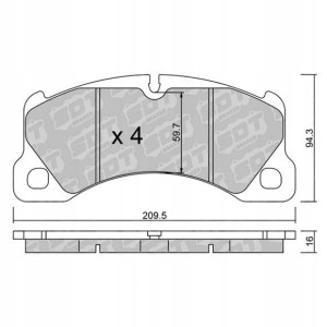 GALFER/SDT 2132501+ klocki hamulcowe