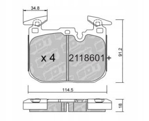 GALFER/SDT 2118601+ klocki hamulcowe