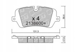 GALFER/SDT 2138600+ klocki hamulcowe