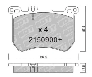 GALFER/SDT 2150900+ klocki hamulcowe