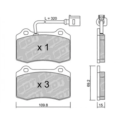 GALFER/SDT 2190503 klocki hamulcowe