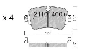 GALFER/SDT 21101400+ klocki hamulcowe