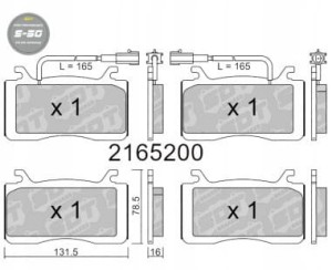 GALFER/SDT 2165200 klocki hamulcowe
