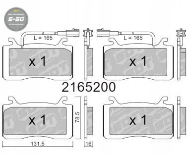 GALFER/SDT 2165200 klocki hamulcowe