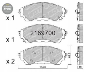 GALFER/SDT 2169700 klocki hamulcowe