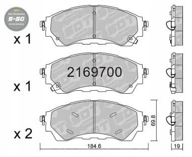 GALFER/SDT 2169700 klocki hamulcowe