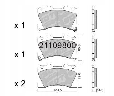 Klocki Hamulcowe Galfer/SDT 21109800