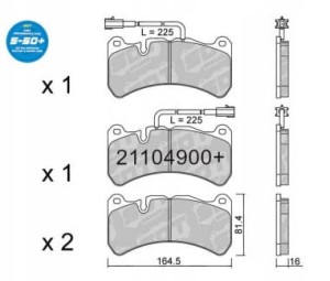 GALFER/SDT 21104900+ klocki hamulcowe