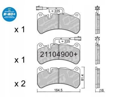 GALFER/SDT 21104900+ klocki hamulcowe