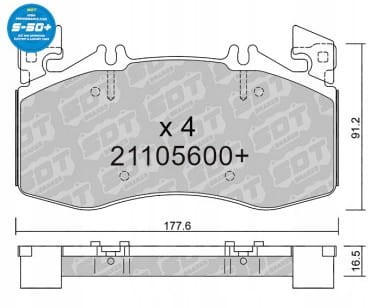 GALFER/SDT 21105600+ klocki hamulcowe