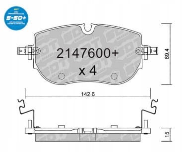Klocki Hamulcowe Galfer/SDT 2147600+