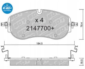GALFER/SDT 2147700+ klocki hamulcowe