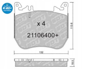 GALFER/SDT 21106400+ klocki hamulcowe