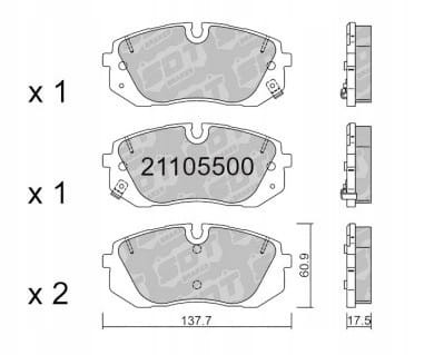 GALFER/SDT 21105500 klocki hamulcowe