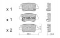 GALFER/SDT 21105700 klocki hamulcowe