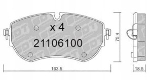 GALFER/SDT 21106200 klocki hamulcowe