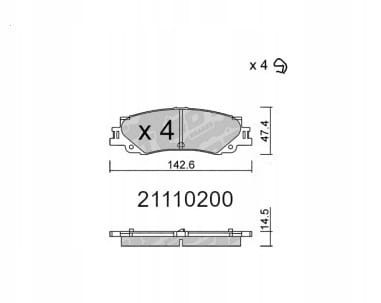 GALFER/SDT 21110200 klocki hamulcowe