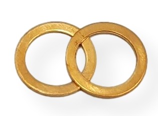 Podkładka miedziana hamulcowa do śrub M12 x1 x1.5  (2szt)