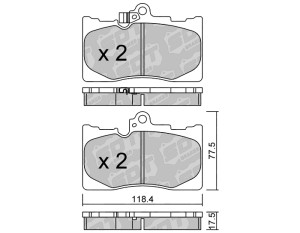 GALFER/SDT 2138700 klocki hamulcowe