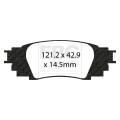 DP43080R - Zestaw klocków hamulcowych seria YELLOWSTUFF EBC Brakes