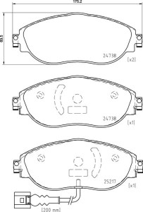 MDB3173 M1144 MINTEX KLOCKI HAMULCOWE