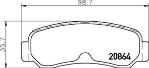 MDB1198 M1144 MINTEX KLOCKI HAMULCOWE