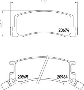 MDB1227 M1144 MINTEX KLOCKI HAMULCOWE