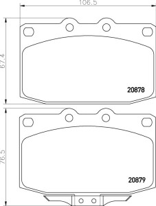 MDB1351 M1155 MINTEX KLOCKI HAMULCOWE