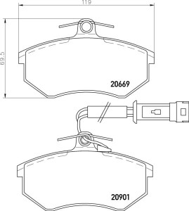 MDB1371 M1144 MINTEX KLOCKI HAMULCOWE