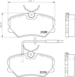 MDB1376 M1155 MINTEX KLOCKI HAMULCOWE