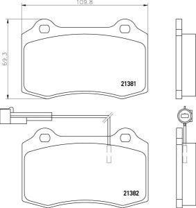 MDB1633 M1166 MINTEX KLOCKI HAMULCOWE