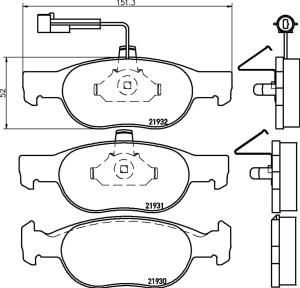 MDB1733 M1144 MINTEX KLOCKI HAMULCOWE