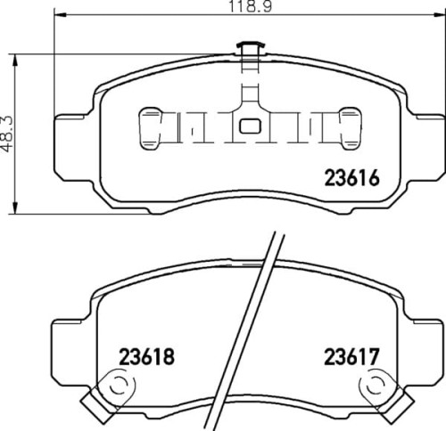 MDB2087 M1155 MINTEX KLOCKI HAMULCOWE