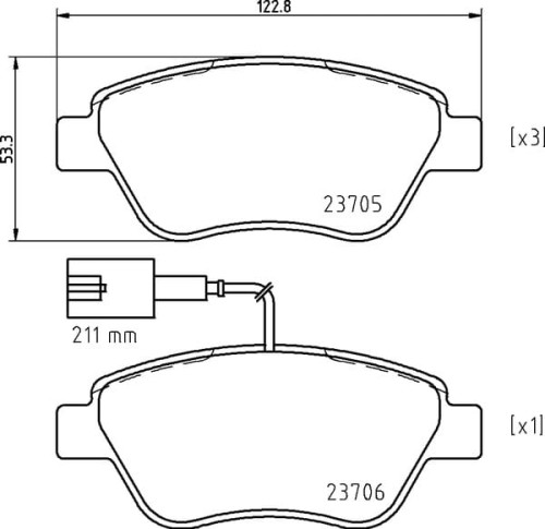 MDB2239 M1166 MINTEX KLOCKI HAMULCOWE