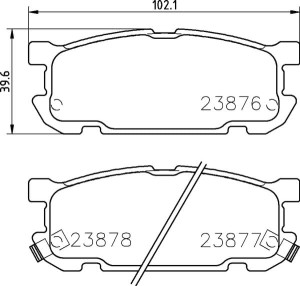 MDB2249 M1144 MINTEX KLOCKI HAMULCOWE