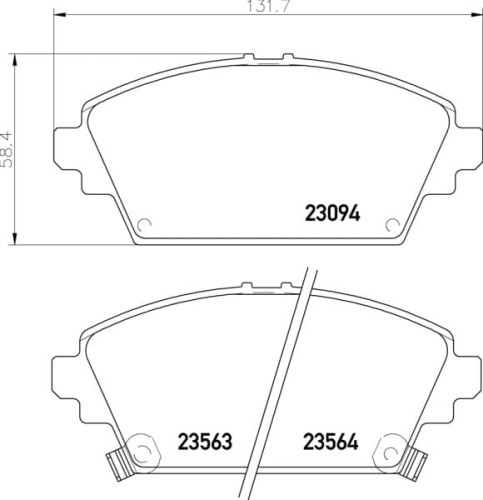 MDB1989 F3R 17.20 MINTEX KLOCKI HAMULCOWE