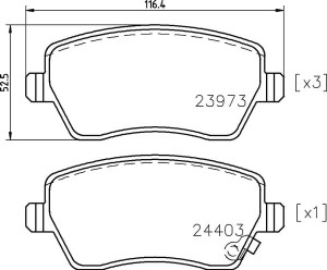 MDB2796 F4R 17.30 MINTEX KLOCKI HAMULCOWE
